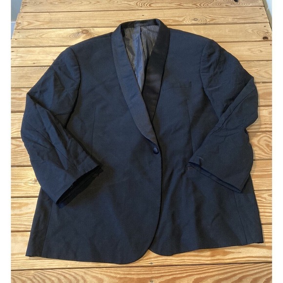 Calvin Klein Button Front Suit Jacket Size 50 Short Men’s Black - Picture 1 of 9